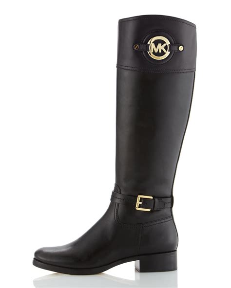 michael kors stockard leather riding boot|Michael Kors waterproof boots.